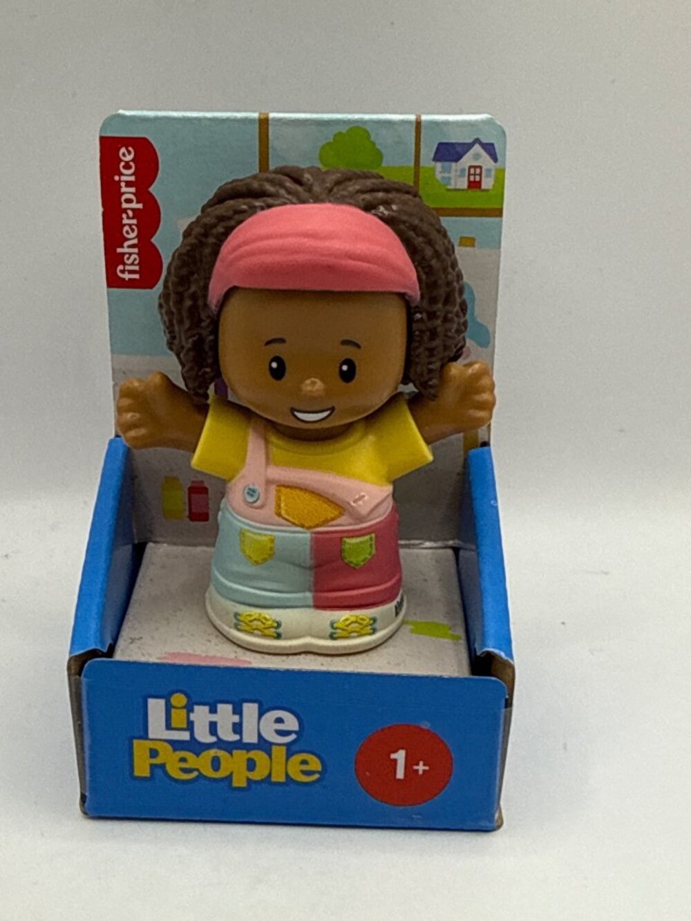 Fisher-Price Little People Overalls Girl Figure HJW71 Kid Toy Kidcore Pastel